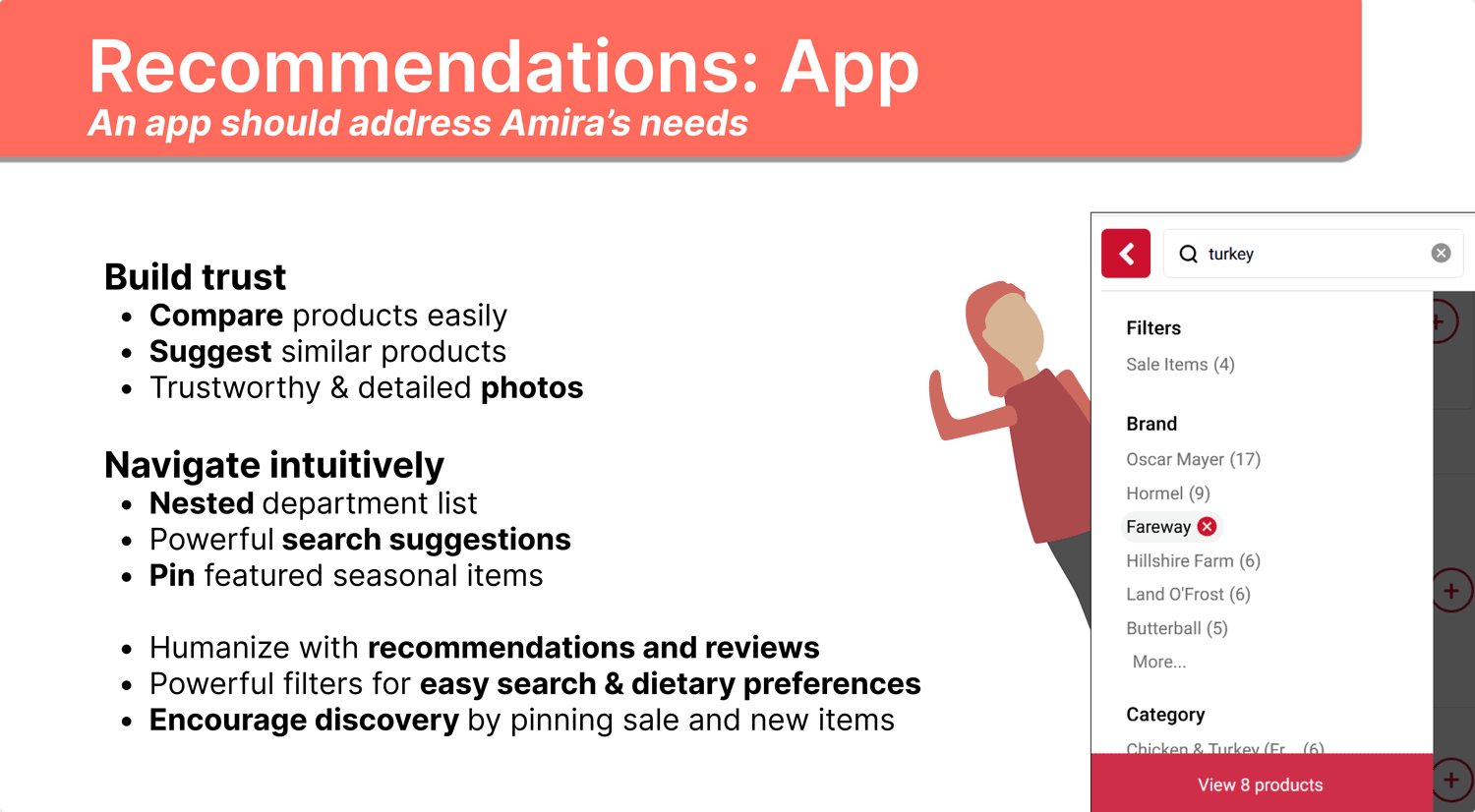 Recommendations for the app